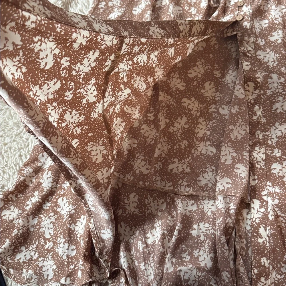 Promesa Floral Button-Front Ruffled Drawstring Maxi Skirt size small